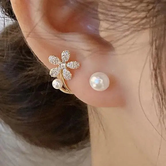 Zircon Flower Crystal Earrings - Viva Bella