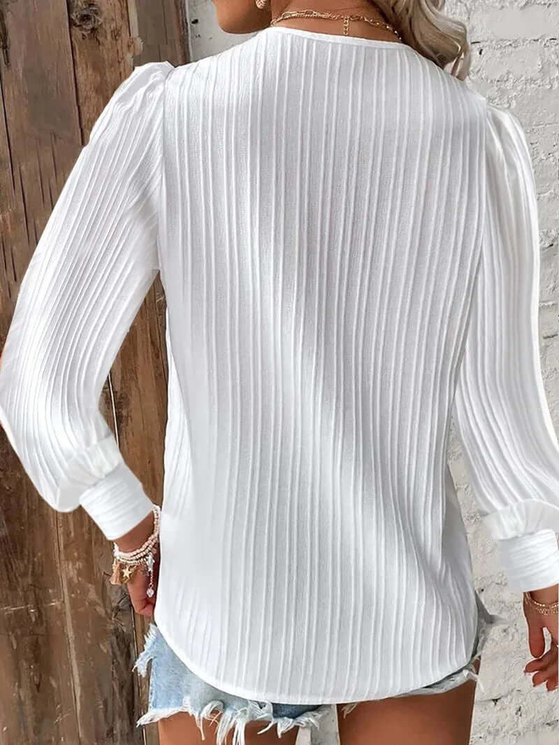 Fashion V-neck Patchwork Tops - Viva Bella