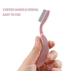Foldable Eyelash Comb - Stainless Steel Makeup Tool - Viva Bella
