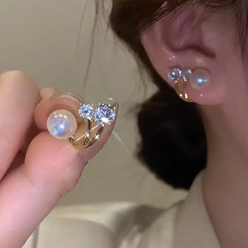 Zircon Flower Crystal Earrings - Viva Bella