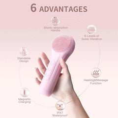 Sonic Waterproof Facial Cleansing Brush - Viva Bella