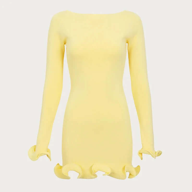 Knitted Mini Dress – Slim Fit Party Wear - Viva Bella
