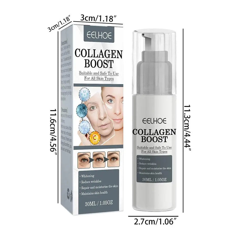1/2/3pcs 30ml Collagen Boost Firming Essence Cream Fade fine lines Face brightening lightining Serum Cream skin care for women - Viva Bella