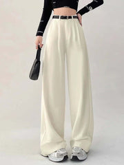 High Waist Loose Straight Trouser - Viva Bella