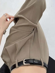 High Waist Loose Straight Trouser - Viva Bella
