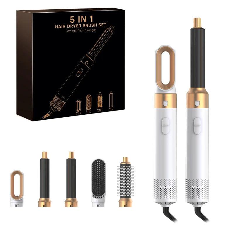 2025 New 5-in-1 Hair Dryer Hot Comb Set Professional Curling Iron Hair Straightener Styling Tool for Dyson Airwrap Hair Dryer Ho - Viva Bella