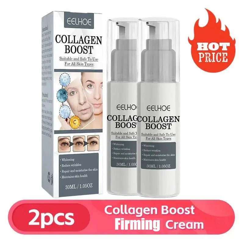1/2/3pcs 30ml Collagen Boost Firming Essence Cream Fade fine lines Face brightening lightining Serum Cream skin care for women - Viva Bella
