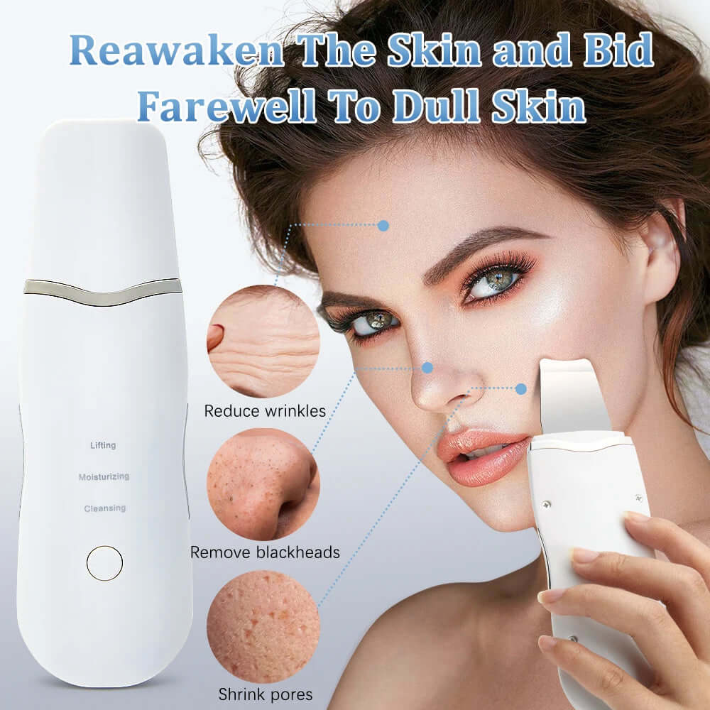 Facial Ultrasonic Skin Scrubber - Viva Bella