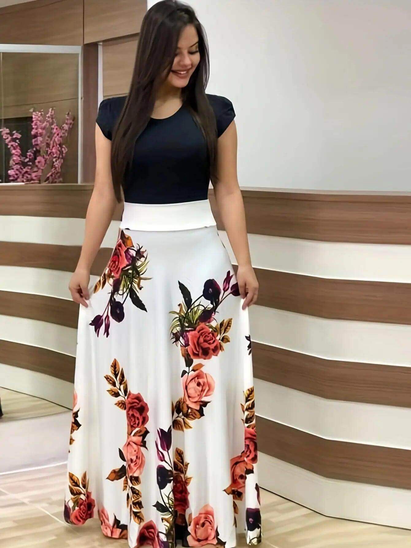 Floral Print Swing Dress – Summer Style for Effortless Elegance - Viva Bella