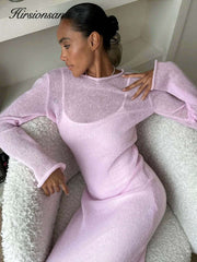 Elegant Knit Sweater Dress – Chic O-Neck Style for Spring & Autumn 2024 - Viva Bella