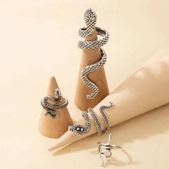 Vintage Long Snake Ring Set For Women - Viva Bella