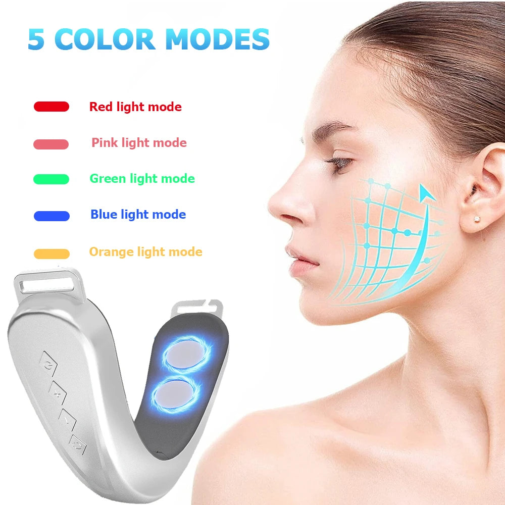 One Set Electric Face Massager 5 Modes 12 Intensity Adjustments Suitable Daily Facial Care - Viva Bella