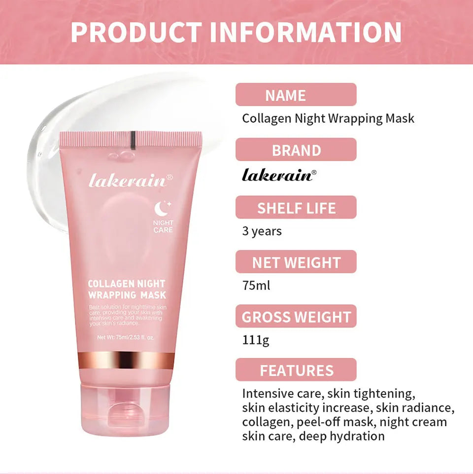 Korean Deep Collagen Mask Peel Off Mask Face Anti Wrinkle Lifting  Skin Care Masks Bio Pack Night Wrapping Woman Overnight Skin - Viva Bella