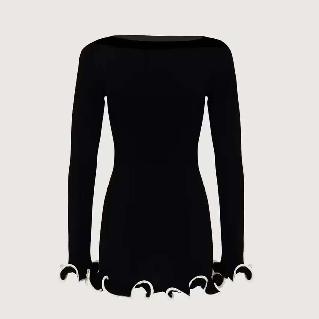 Knitted Mini Dress – Slim Fit Party Wear - Viva Bella
