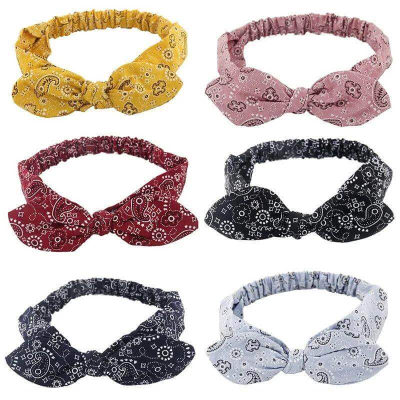 Boho Cross Knot Headbands - Vintage Elastic Hair Accessories - Viva Bella