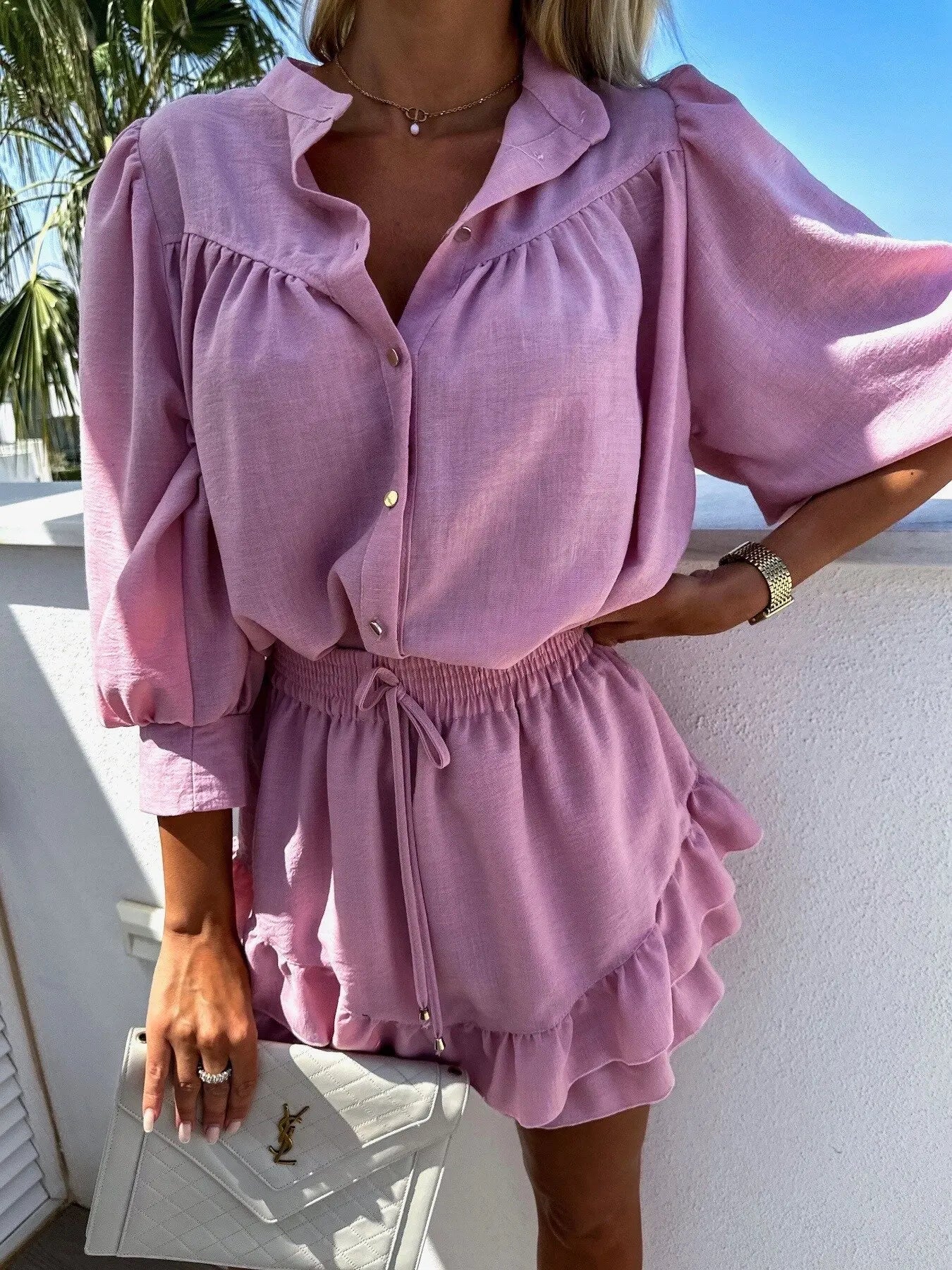 Striped Shirt & Skirt Set – Summer Casual Vibe