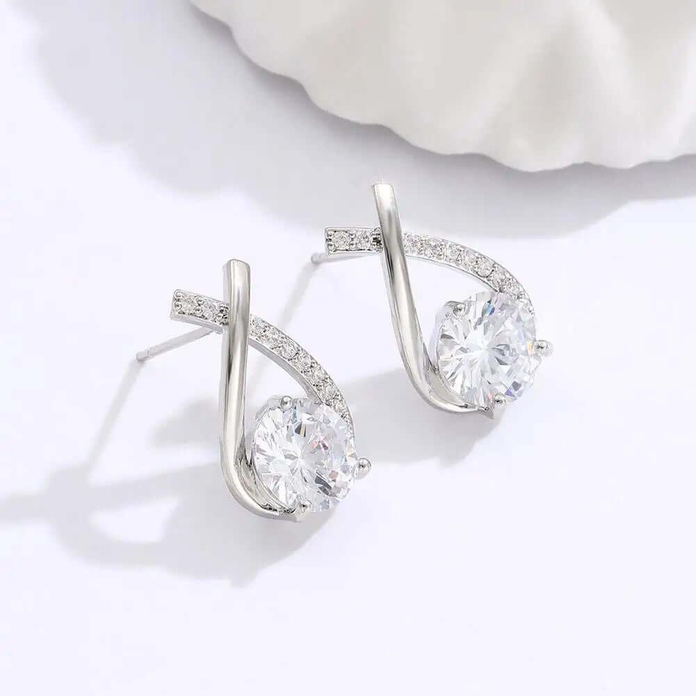 Fashion Cross Stud Earrings For Women - Viva Bella