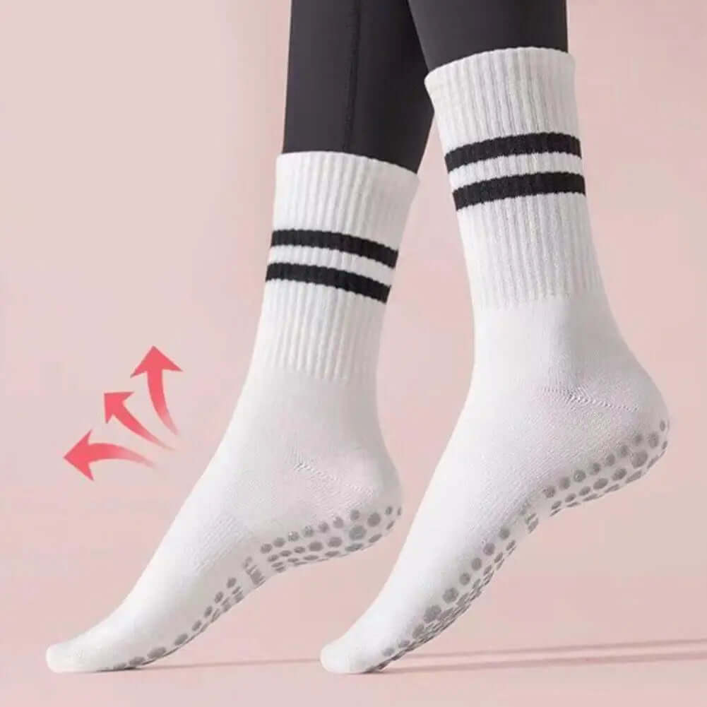 Non-Slip Sports Socks – Cotton Grip for Yoga & Fitness - Viva Bella