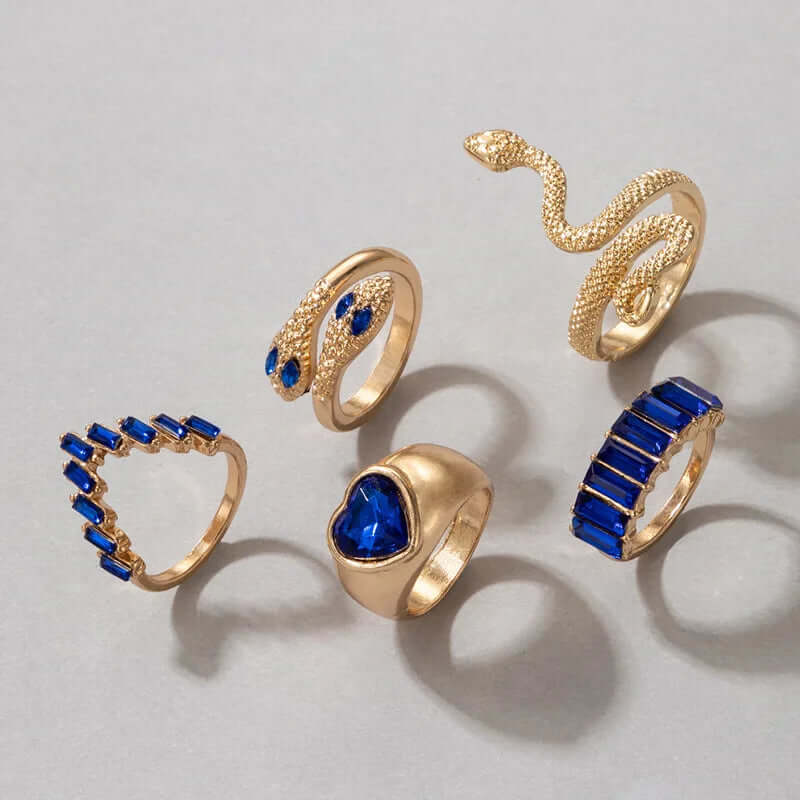 Vintage Long Snake Ring Set For Women - Viva Bella