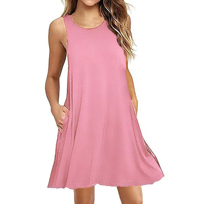 Summer T-Shirt Swing Dress - Plus Size Beach Cover-Up - Viva Bella