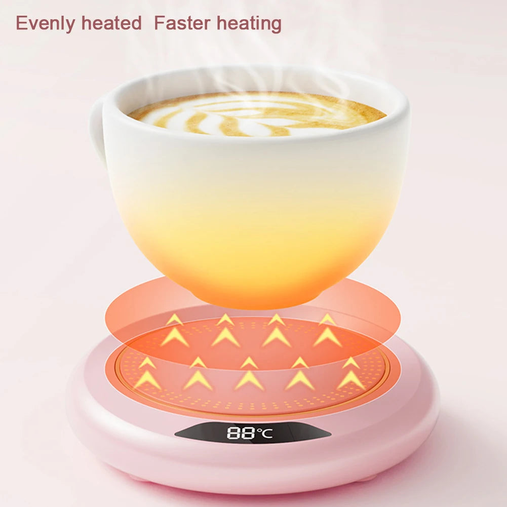 Thermostatic Heating Coaster USB Home Heating Coaster 3-speed Adjustment Heating 55 Degrees Constant Temperature - Viva Bella
