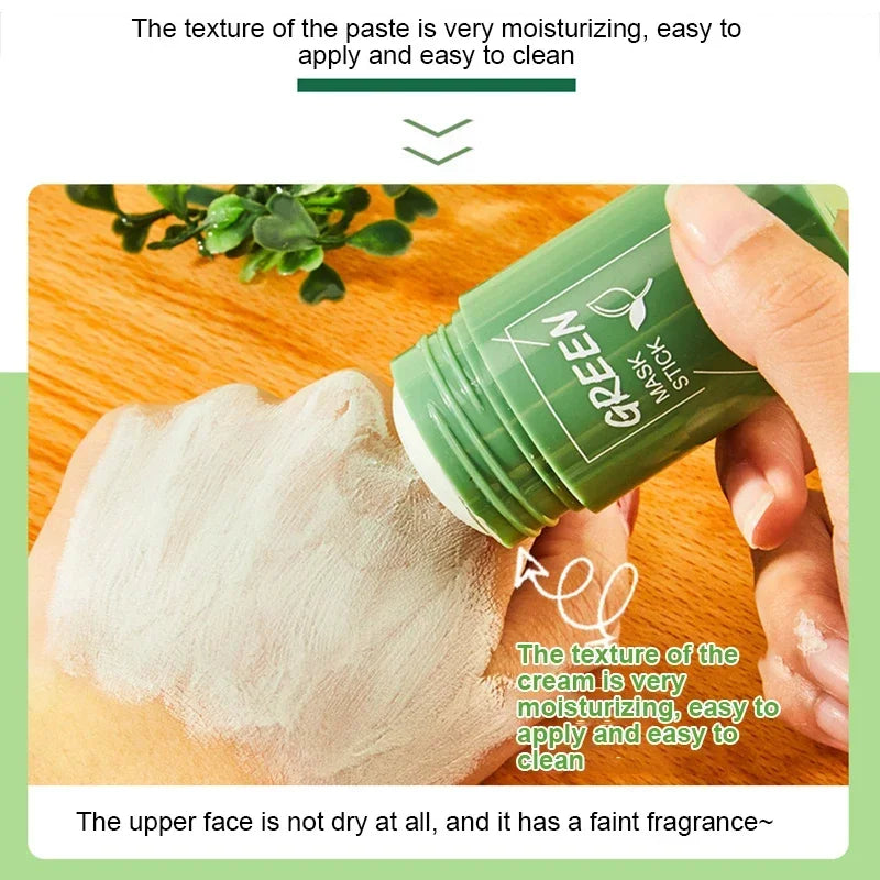 New Hot Green Tea Solid Cleansing Mask Dispel Acne Blemish Mark Remove Blackhead Acne Hydrating Moisturizing Deep Cleansing Mask - Viva Bella