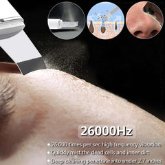 Ultrasonic Skin Scrubber Scrubber Deep Vibrate Facial Cleaner Shovel Face Scrubber Peeling Black Head Remover Facial Massager - Viva Bella