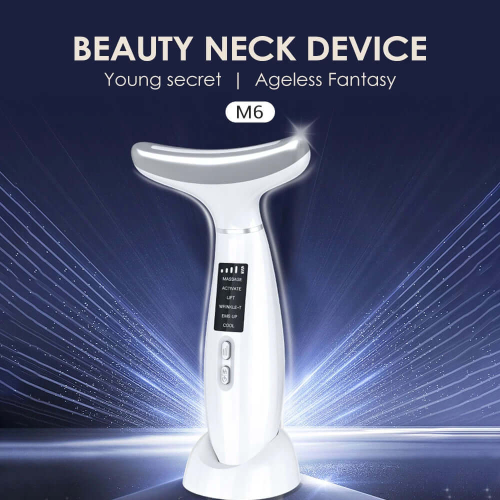 neck face beauty device vibration massage for face and neck personal care skindion home use beauty device face lifting machine - Viva Bella