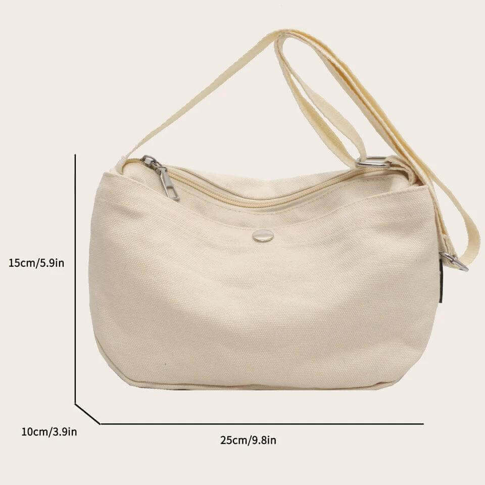 Small Canvas Crossbody Bag - Y2K Korean Style Shoulder Bag - Viva Bella