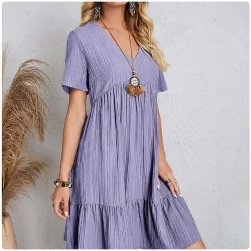 Women Summer Peplum Dress - Viva Bella