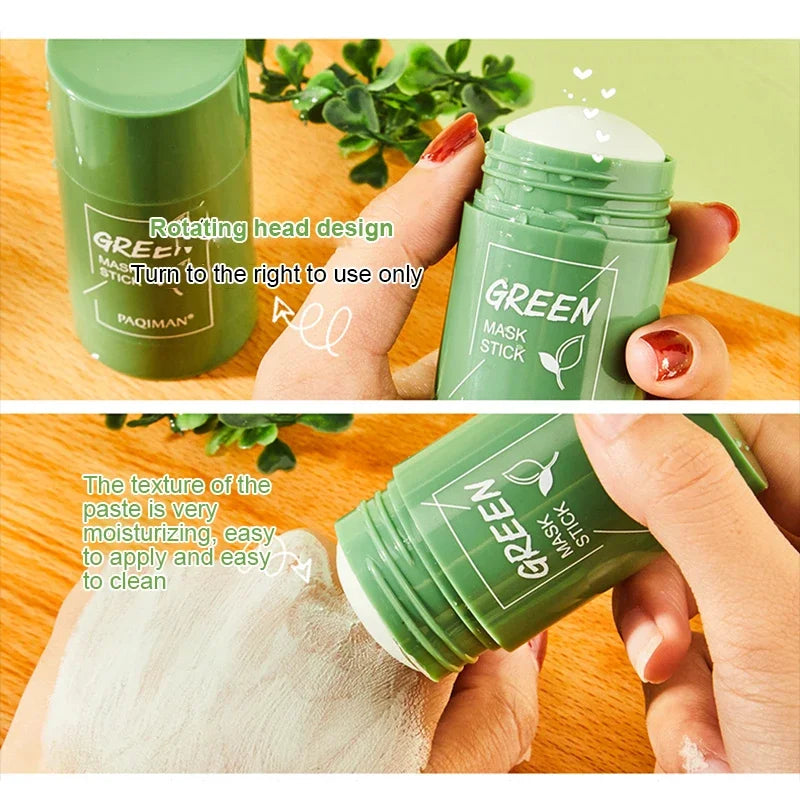 New Hot Green Tea Solid Cleansing Mask Dispel Acne Blemish Mark Remove Blackhead Acne Hydrating Moisturizing Deep Cleansing Mask - Viva Bella