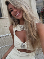 Hollow Out Strapless Dress – Chic Evening & Party Look - Viva Bella