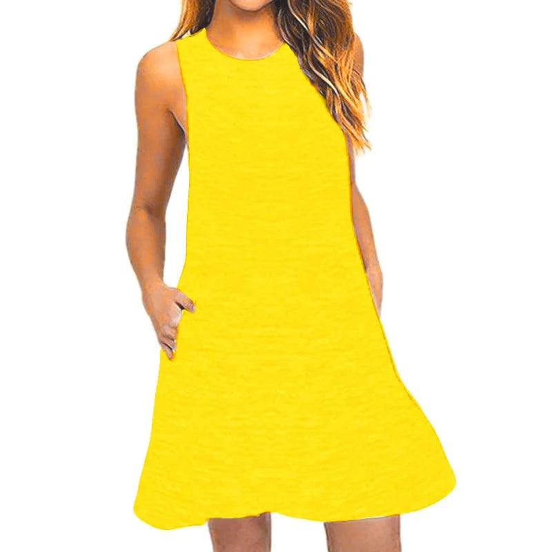 Summer T-Shirt Swing Dress - Plus Size Beach Cover-Up - Viva Bella