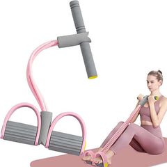 Four-Tube Pedal Tensioner Multi-Functional Household Fitness Equipment Yoga Abdominal Strengthening Elastic Band Tension Rope - Viva Bella