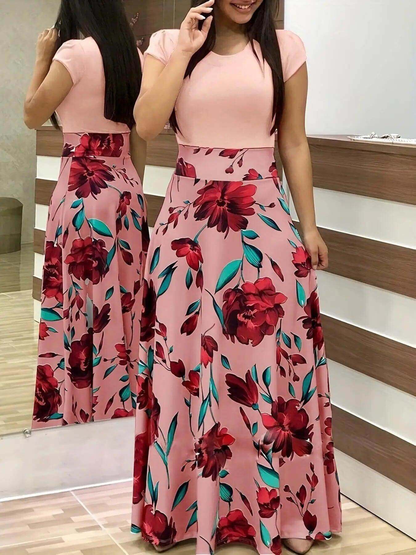 Floral Print Swing Dress – Summer Style for Effortless Elegance - Viva Bella