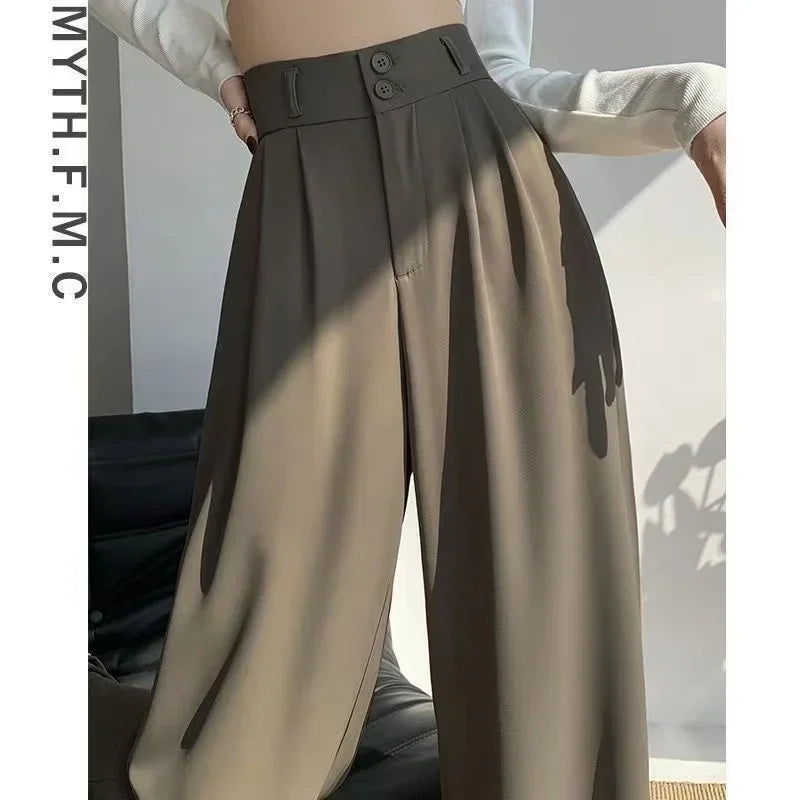 High-Waist Wide-Leg Pants – Elegant & Versatile - Viva Bella