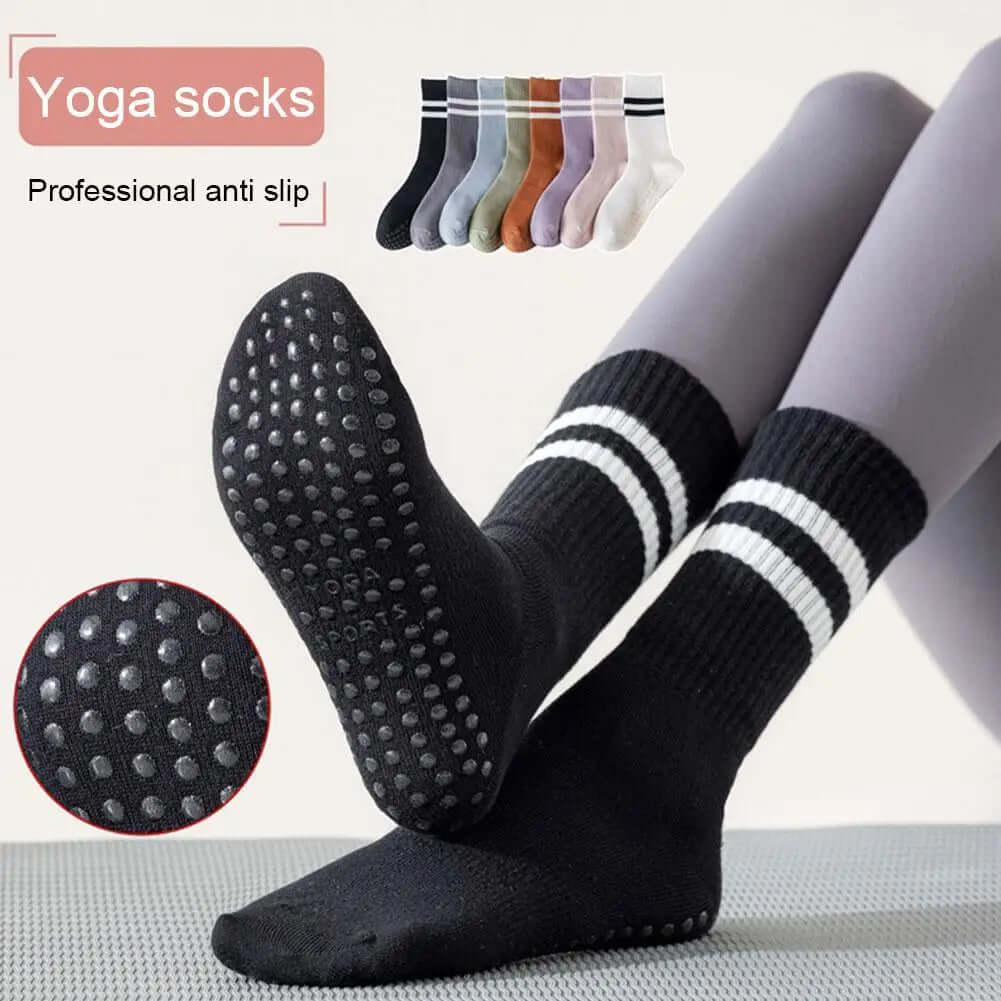 Non-Slip Sports Socks – Cotton Grip for Yoga & Fitness - Viva Bella