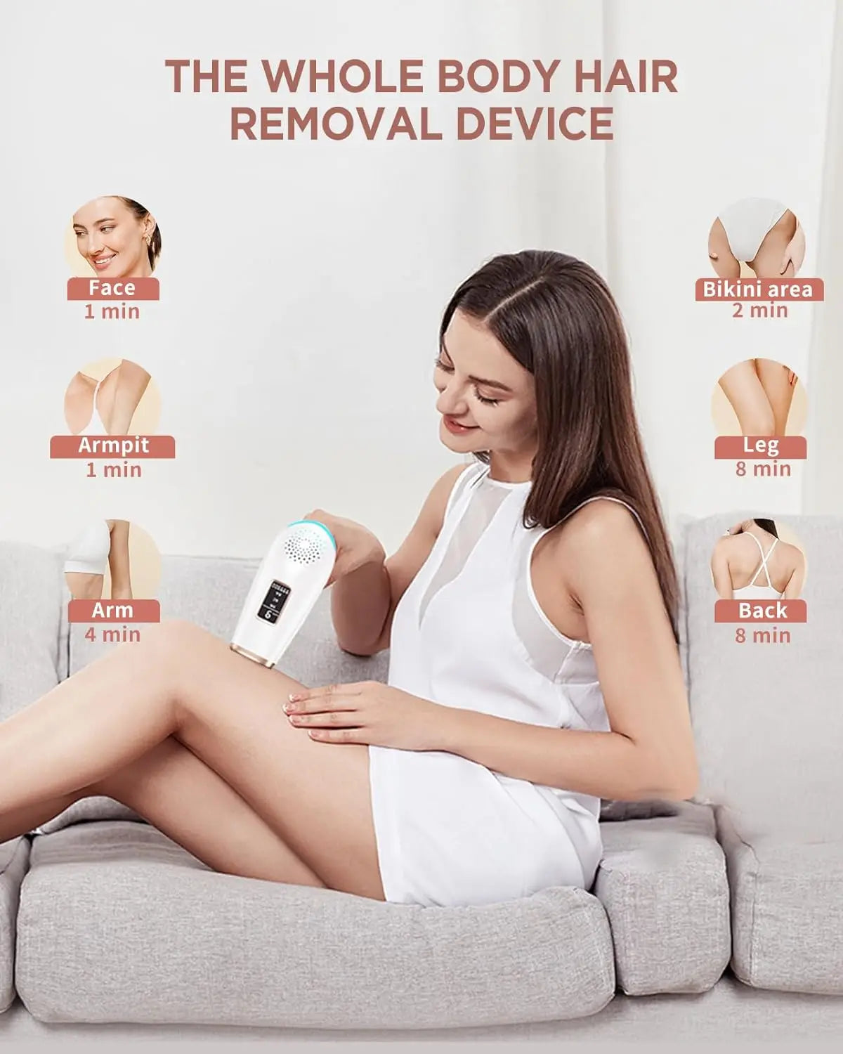 IPL Hair Removal Laser Device 999900 + Flashes Auto Manual Dual Mode for Men Women Facial Bikini Hair Laser in 4 Weeks Home Use