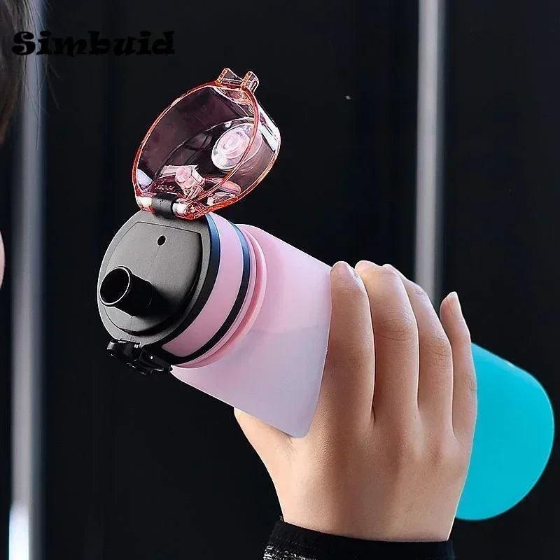 1 Liter Large Capacity Sports Water Bottle Leak Proof Colorful Plastic Cup Drinking Outdoor Travel Portable Gym Fitness Jugs - Viva Bella