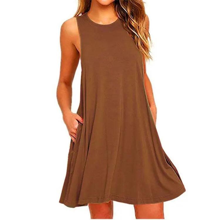 Summer T-Shirt Swing Dress - Plus Size Beach Cover-Up - Viva Bella