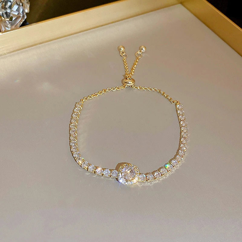 Fashion Droplet Shape Zircon Bracelet - Viva Bella