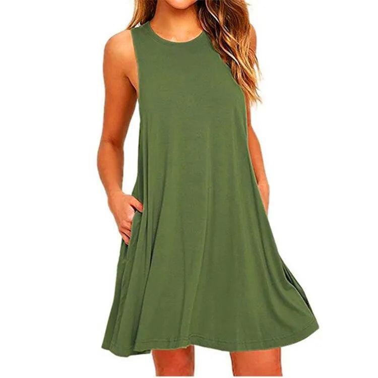 Summer T-Shirt Swing Dress - Plus Size Beach Cover-Up - Viva Bella