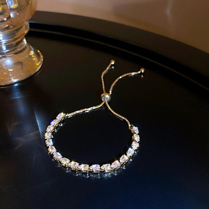 Fashion Droplet Shape Zircon Bracelet - Viva Bella