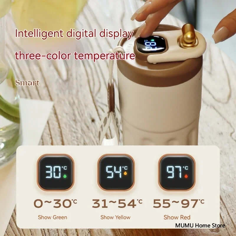 Smart Thermos Bottle – LED Temperature Display (450ml) - Viva Bella