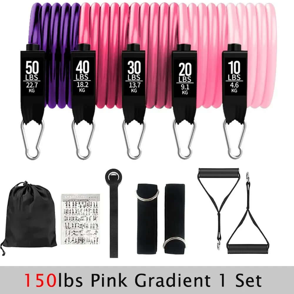 Resistance Bands Set Tension Pull Rope for Men Women Workout Exercise Bands for Fitness Home Gym Strength Training Equipment - Viva Bella