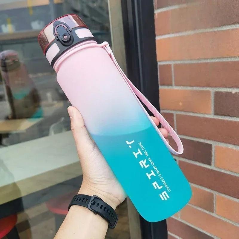 1 Liter Large Capacity Sports Water Bottle Leak Proof Colorful Plastic Cup Drinking Outdoor Travel Portable Gym Fitness Jugs - Viva Bella