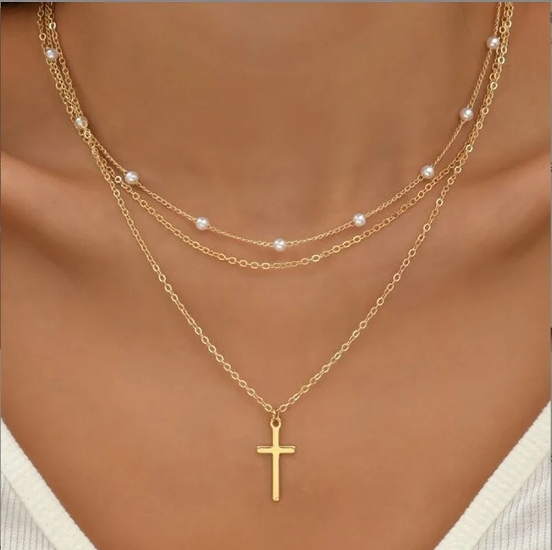 Women's Pearl Love Heart Necklace Set - Viva Bella